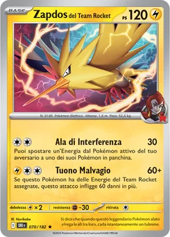 Team Rocket's Zapdos — Holofoil