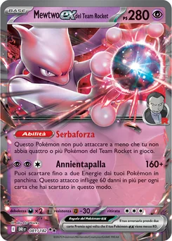 Team Rocket's Mewtwo ex — Holofoil