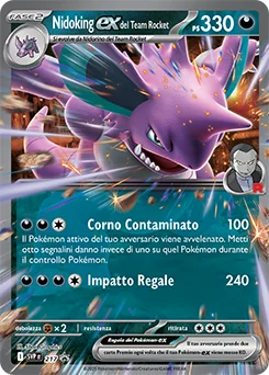 Team Rocket's Nidoking ex — Holofoil