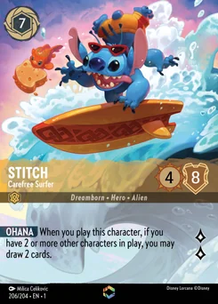 Stitch - Carefree Surfer — Holofoil