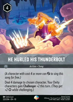 He Hurled His Thunderbolt — Holofoil