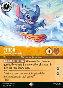 Stitch - Carefree Snowboarder — Holofoil