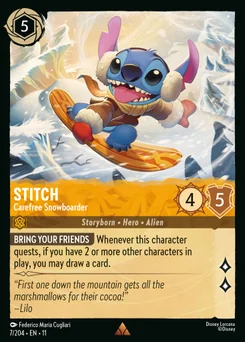 Stitch - Carefree Snowboarder — Normal