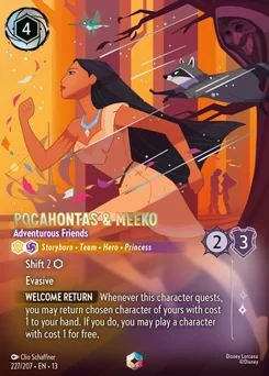 Pocahontas & Meeko - Adventurous Friends — Holofoil