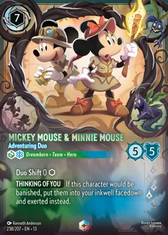 Mickey Mouse & Minnie Mouse - Adventuring Duo — Holofoil