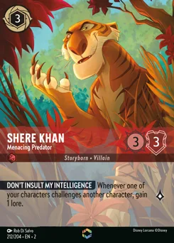 Shere Khan - Menacing Predator — Holofoil
