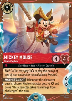 Mickey Mouse - Pirate Captain — Holofoil