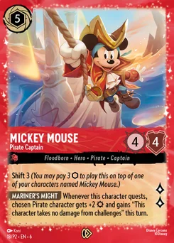 Mickey Mouse - Pirate Captain — Holofoil