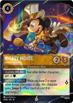 Mickey Mouse - Amber Champion — Holofoil