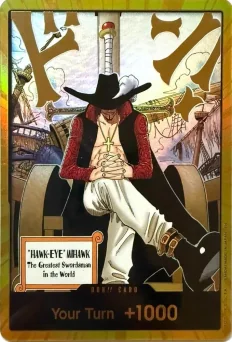 DON!! Card (Dracule Mihawk) (Gold) — Gold Foil