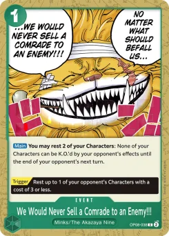We Would Never Sell a Comrade to an Enemy!!! — Event Stamp