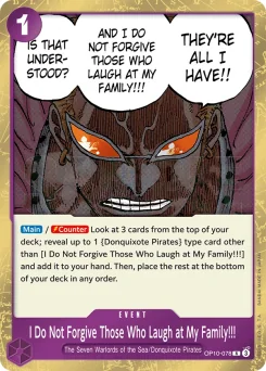 I Do Not Forgive Those Who Laugh at My Family!!! — Foil