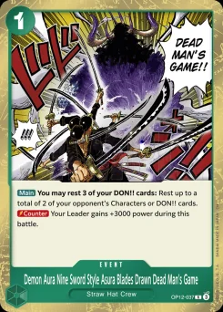 Demon Aura Nine Sword Style Asura Blades Drawn Dead Man's Game — Event Stamp Winner Foil