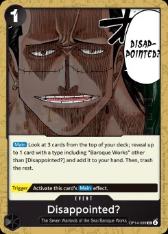 Disappointed? — Normal