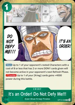 It's an Order! Do Not Defy Me!!! — Foil