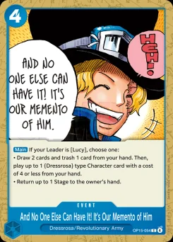 And No One Else Can Have It! It's Our Memento of Him — Normal