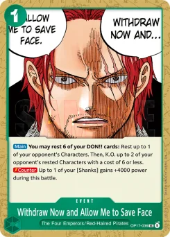 Withdraw Now and Allow Me to Save Face — Normal
