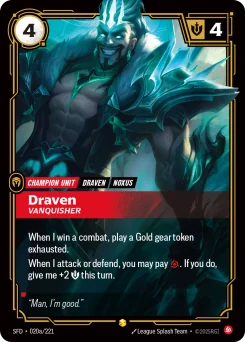 Draven, Vanquisher — Parallel Foil