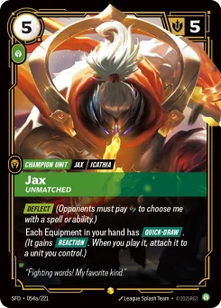 Jax, Unmatched — Parallel Foil