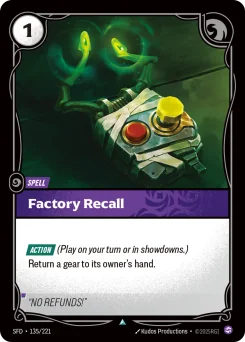 Factory Recall — Normal