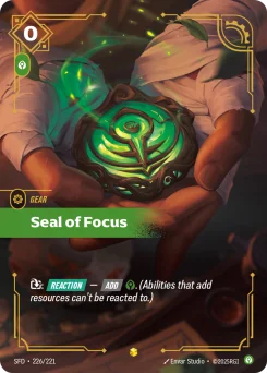 Seal of Focus — Overnumbered Foil