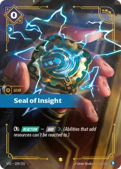 Seal of Insight — Overnumbered Foil
