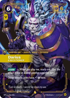 Darius, Executioner — Overnumbered Foil
