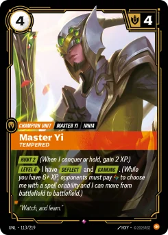 Master Yi, Tempered — Foil