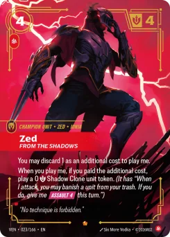 Zed, From the Shadows — Foil