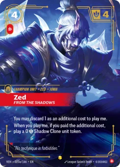 Zed, From the Shadows — Parallel Foil