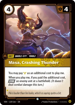Masa, Crashing Thunder — Normal