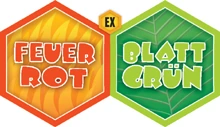 Feuerrot & Blattgrün set logo